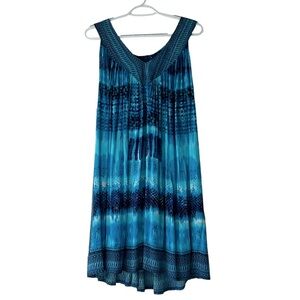 Studio West By The Beach Boho Dress Coverup Top Size Small 100% Rayon Flowy